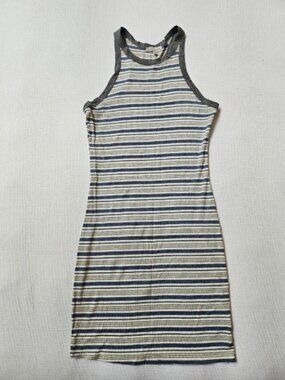 Charlotte Russe Blue and White Striped Bodycon Mini Dress
